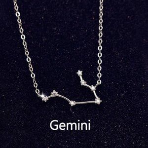 Jewelry - Sterling Silver Diamond Zodiac Necklace--Gemini Jewelry - Sterling Silver Diamond Zodiac Necklace--Gemini